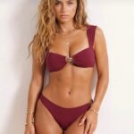 Burgundy Bikini Set With Ring Detail