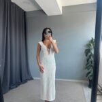 White Crochet Knit Cover-Up Dress