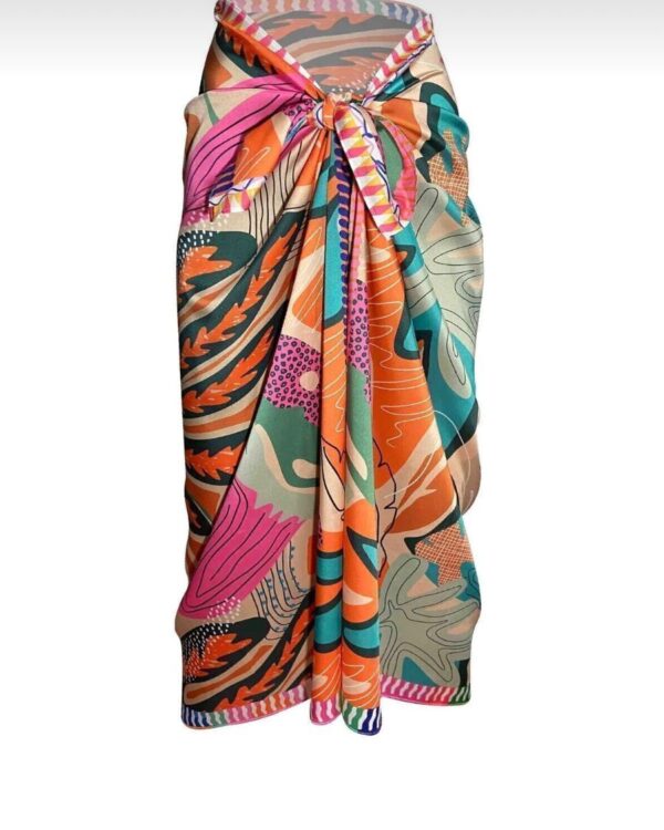 Multicolor Abstract Print Sarong Pareo