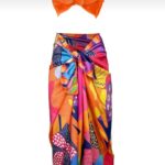 Orange Bandeau Pareo