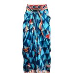 Blue Geometric Print Swim Pareo