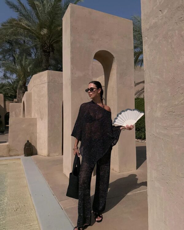 Black Sheer Beach Cover-Up Set