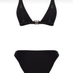 Black Triangle Bikini Set With Clasp