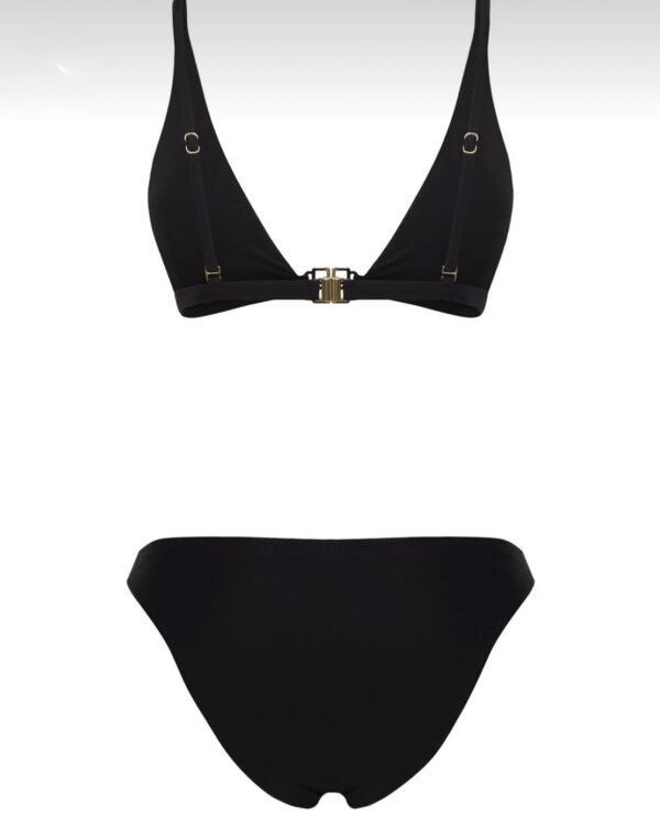 Black Triangle Bikini Set With Clasp