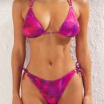 Pink Tie-Dye Triangle Bikini Set